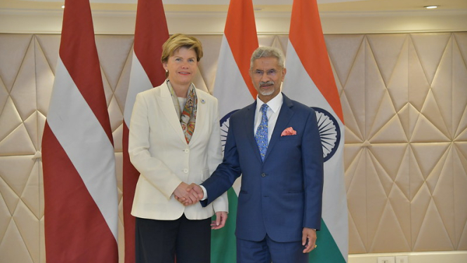 Baiba Braže un Subrahmanyam Jaishankar