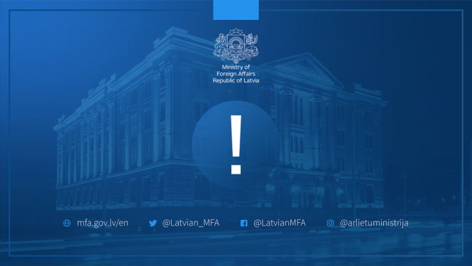 Warning image from the Ministry of Foreign Affairs