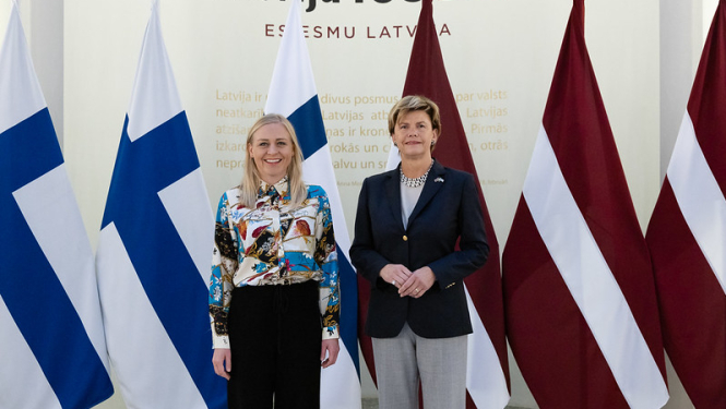 Elina Valtonen and Baiba Braže