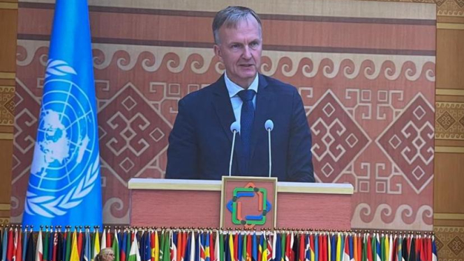 Ambassador-at-Large Andrejs Pildegovičs at the UN LLDC conference in Turkmenistan, 05.-08.08.2025.