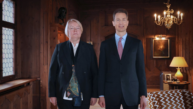 Vēstniece Ingrīda Levrence un Lihtenšteinas Firstistes kroņprincis Āloiss