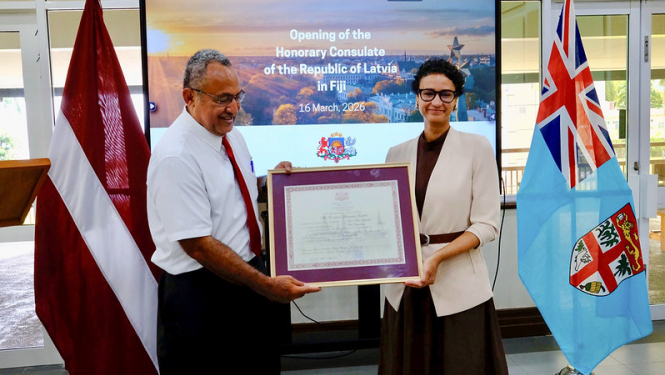 Latvijas goda konsulāta Klusā okeāna salu valstīs atklāšana