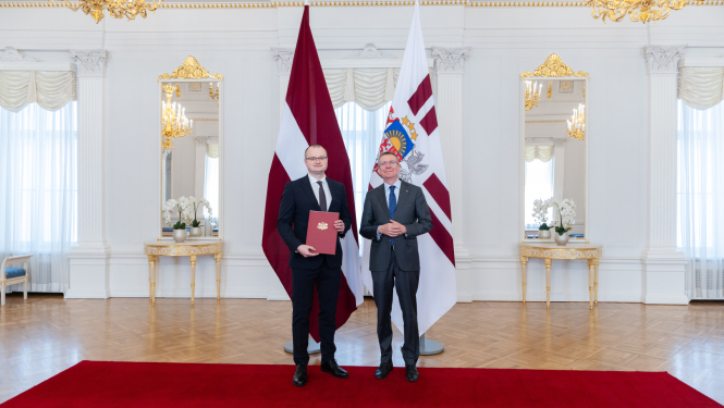 Vēstnieks Reinis Brusbārdis un Valsts prezidents Edgars Rinkēvičs