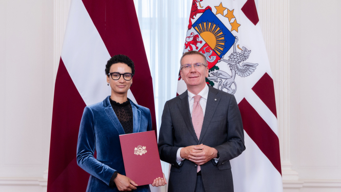 S. Šerifa saņem akreidtācijas rakstu. 12.08.2025.