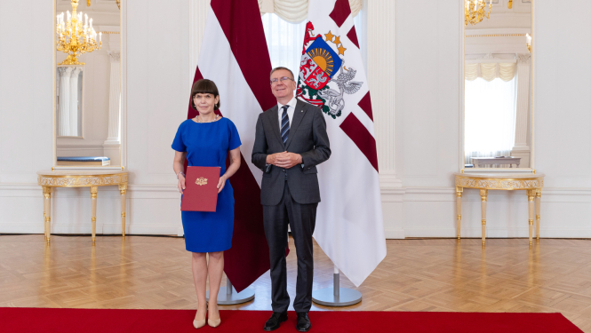 Dace Rutka and Edgars Rinkēvičs