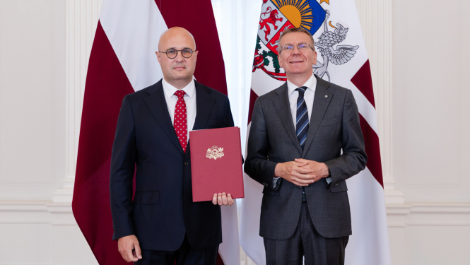 Dāvis Daudzvārdis and Edgars Rinkēvičs