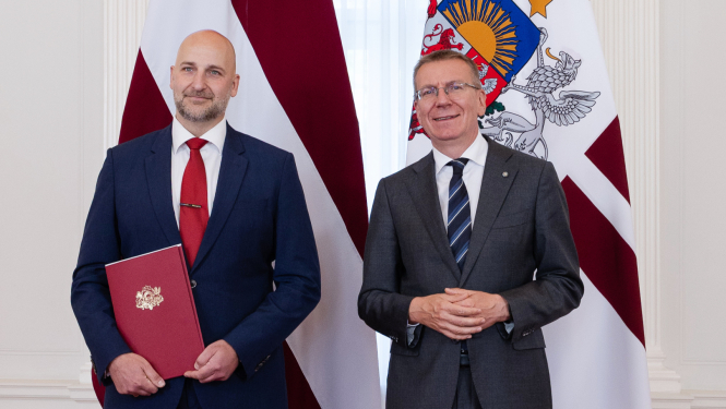 Ģirts Jaunzems and Edgars Rinkēvičs