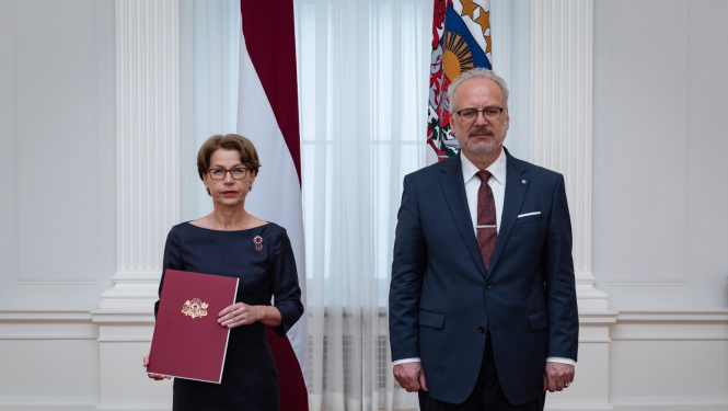 Akreditācijas vēstuli saņem Latvijas vēstniece Gruzijā Edīte Medne