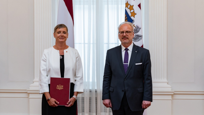 Akreditācijas vēstuli saņem nākamā vēstniece Vācijā Alda Vanaga