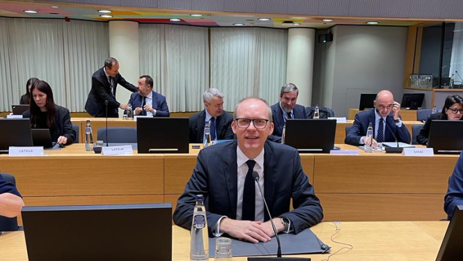 Andris Pelšs piedalās Eiropas Savienības (ES) Vispārējo lietu padomes sanāksmē