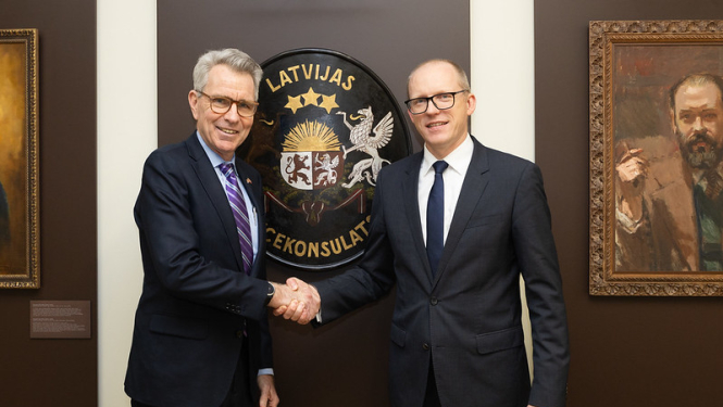 Valsts sekretārs Andris Pelšs tiekas ar ASV valsts sekretāra palīgu enerģētikas resursu jautājumos Džefriju Paiatu (Geoffrey Pyatt)