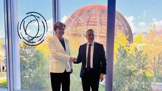 Baiba Braže un Ignazio Cassis