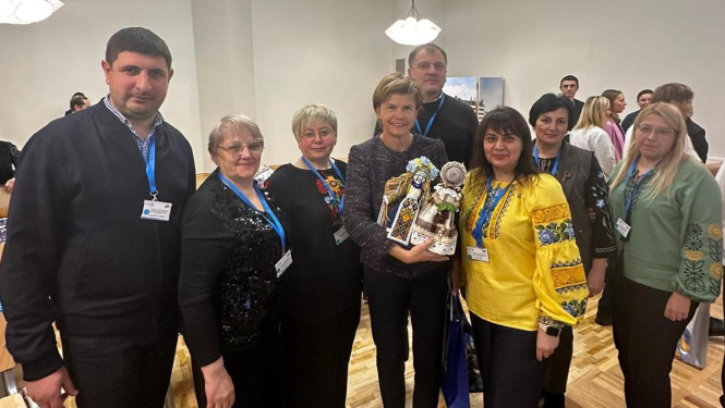 ārlietu ministre B.Braže "Vaivaros" tiekas ar Ukrainas mediķiem, 12.11.2024.