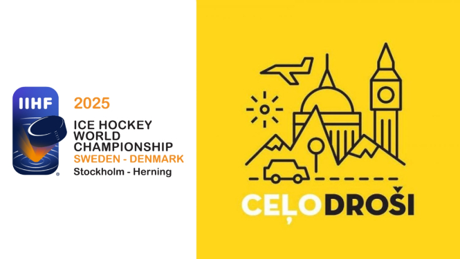 Čempionāta un Ceļo droši logotips