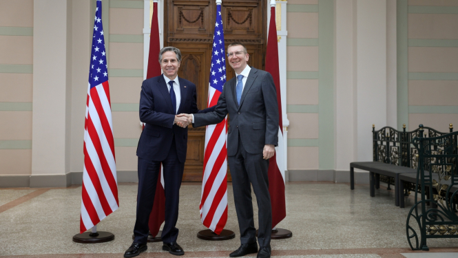 E. Rinkeviča un E. Blinkena vizīte