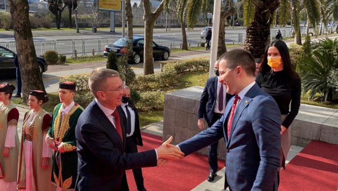 Edgars Rinkēvičs apmeklē Melnkalnes galvaspilsētu Podgoricu un vizītes laikā tiekas ar Melnkalnes augstākajām amatpersonām