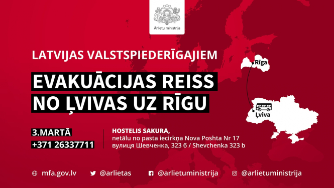 Evakuācijas reiss no Ļvivas uz Rīgu