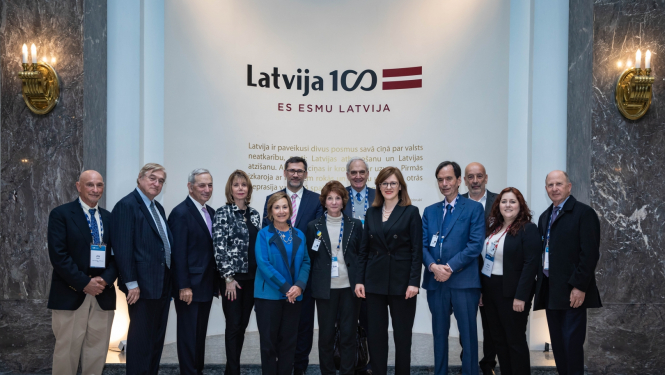 Parlamentārā sekretāre pārrunā ar ASV Amerikas Ebreju komitejas delegāciju 