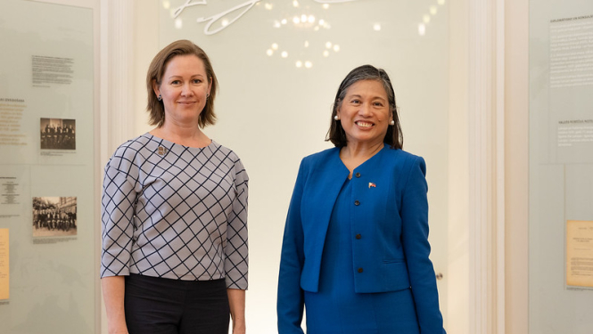 Katarina Plātere un Maria Elena Palo Algabre