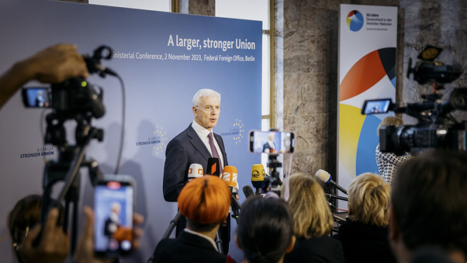 Krišjānis Kariņš Vācijas Ārlietu ministrijas rīkotajā ārlietu ministru konferencē