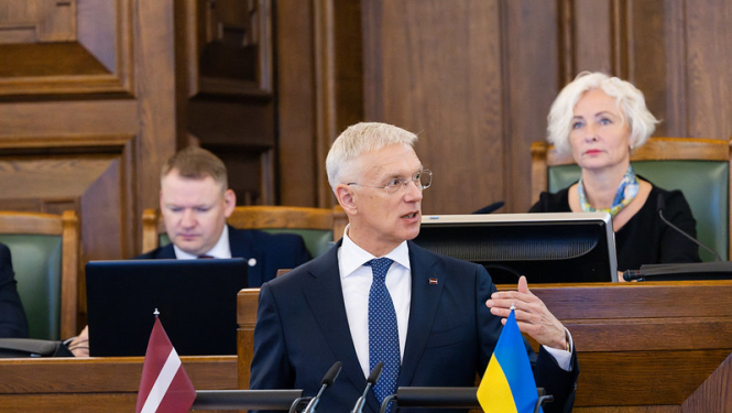 Krišjānis Kariņš Saeimas ārpolitikas debatēs