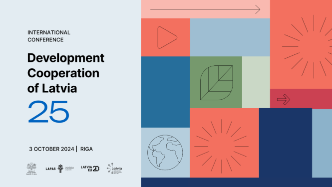 Banner with slogan and picture