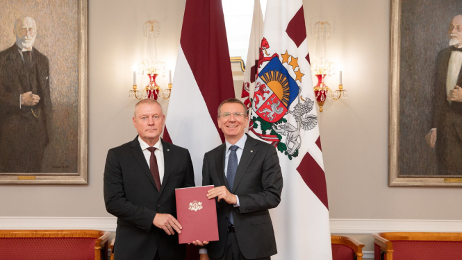 Akreditācijas vēstuli saņem Latvijas vēstnieks Azerbaidžānā Edgars Skuja