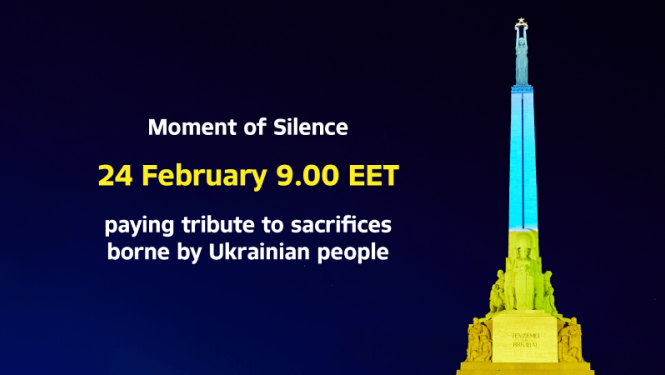 Moment of silence 24 February 9.00