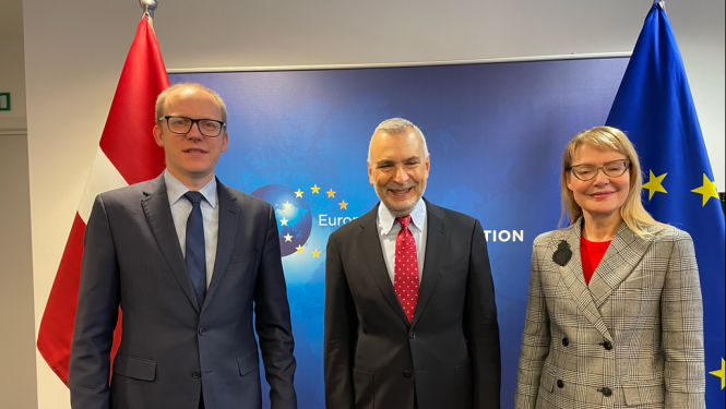 A.	Pelšs Briselē apspriež turpmāku atbalstu Ukrainai un sadarbību ar starptautiskajiem partneriem