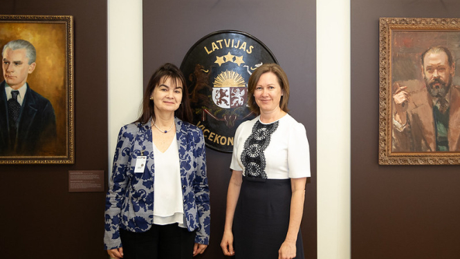 Sabine Böhlke-Möller un Katarina Plātere