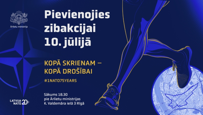 Pasākuma baneris ar saukli un attēlu