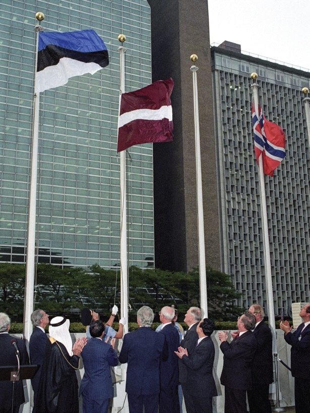 Karoga pacelšanas ceremonija Apvienoto Nāciju Organizācijas galvenajā mītnē Ņujorkā