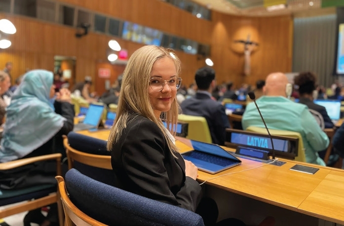 Latvijas ANO Jauniešu delegātu programmas pārstāve Melisa Matvejeva