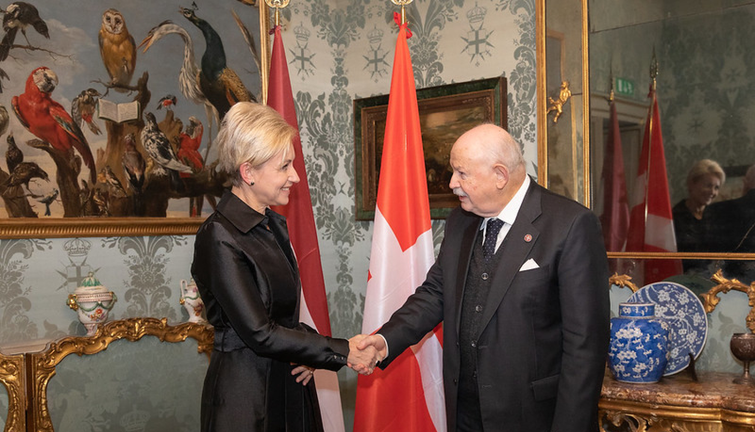 Latvian Ambassador Elita Kuzma presents her credentials to the Prince and Grand Master of the Sovereign Military Hospitaller Order of Malta