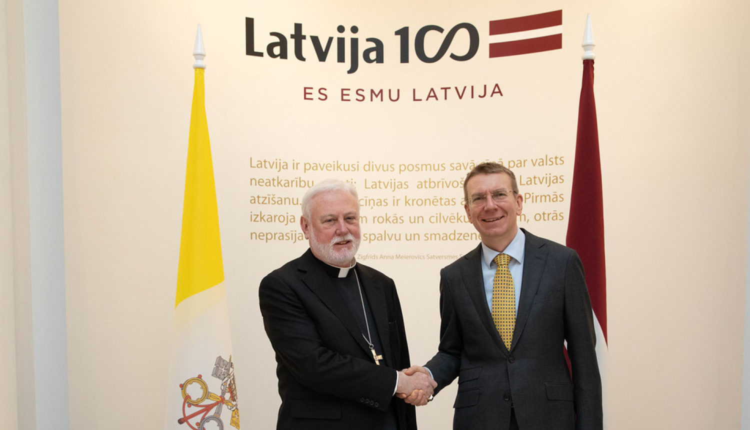 Ārlietu ministrs: Latvija augsti novērtē stingro Svētā Krēsla politiku, vienmēr atbalstot Latviju un valsts okupācijas laikā neatzīstot tās inkorporāciju PSRS