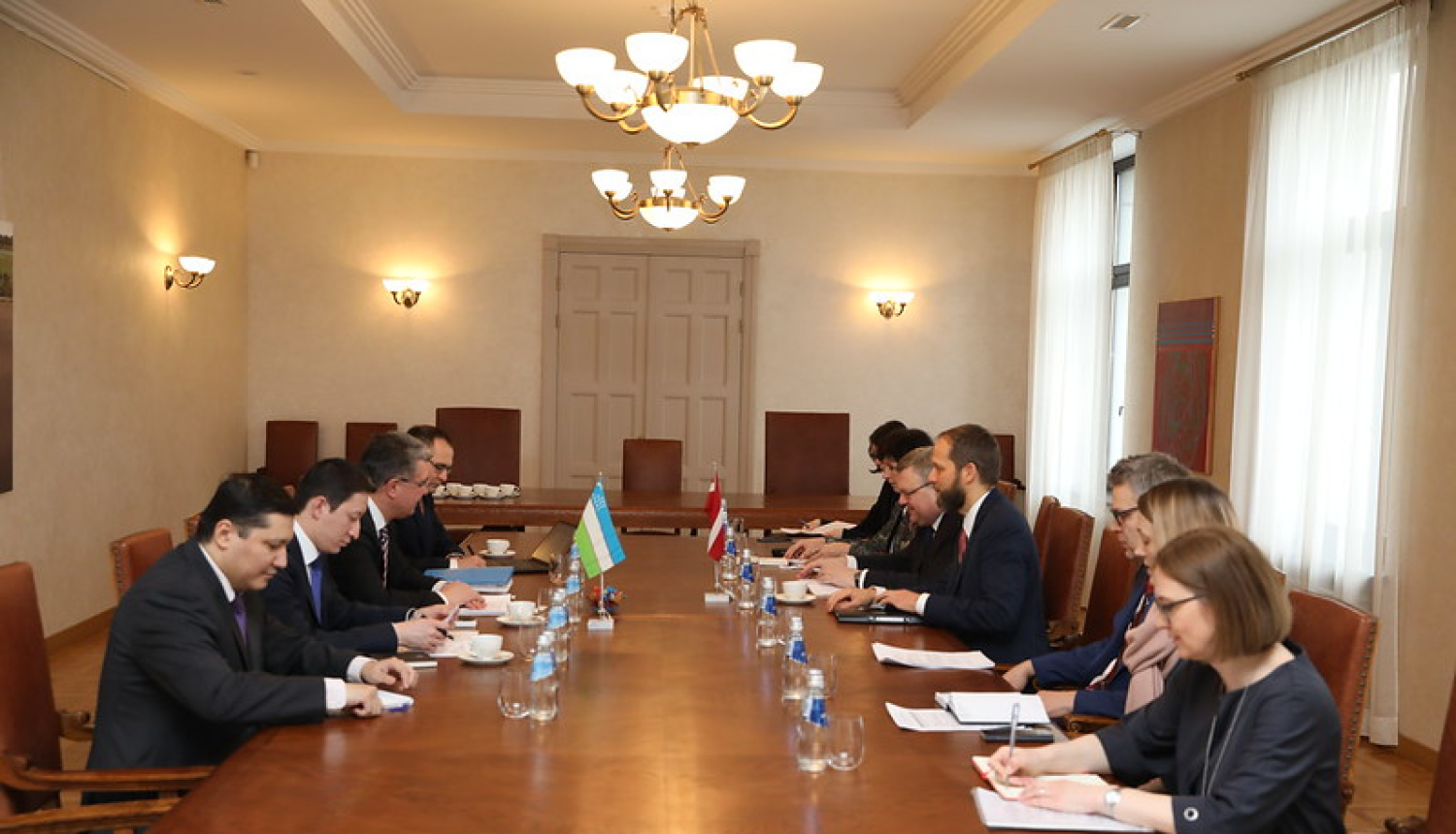 Representatives from the Foreign Ministries of Latvia and Uzbekistan discuss prospective areas for cooperation
