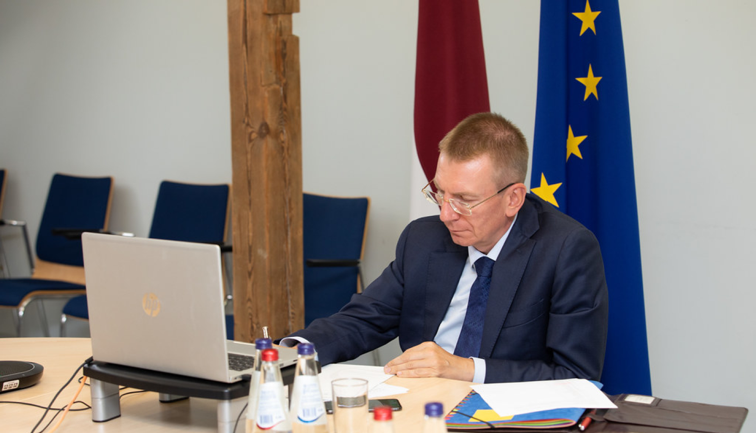 Edgars Rinkēvičs underlines the need for giving assistance to Belarusian civil society