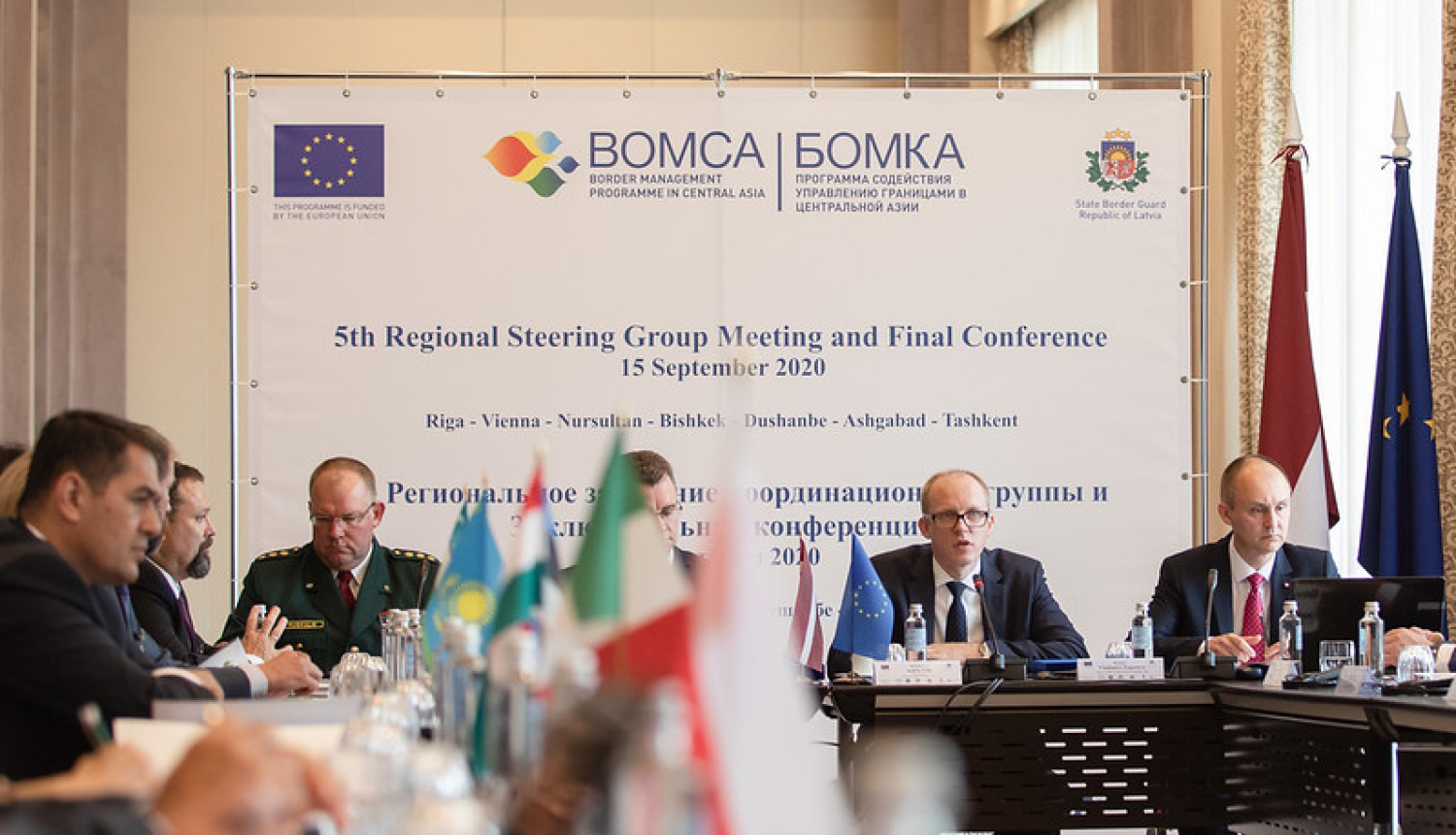 State Secretary Andris Pelšs takes part in the final conference for BOMCA9