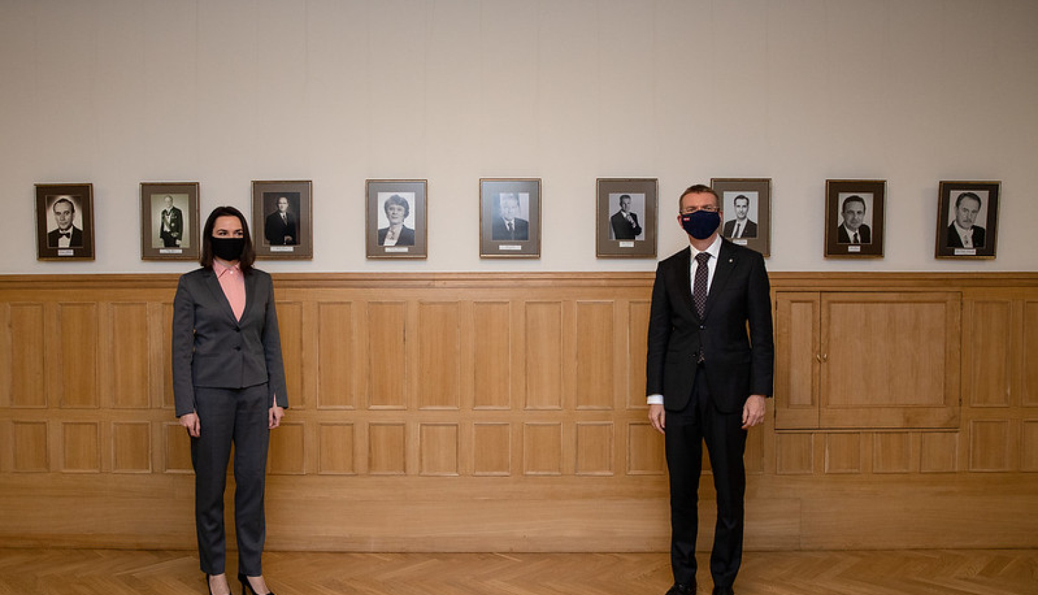 Edgars Rinkēvičs Baltkrievijas opozīcijas līderei apliecina Latvijas nemainīgo atbalstu baltkrievu tautai