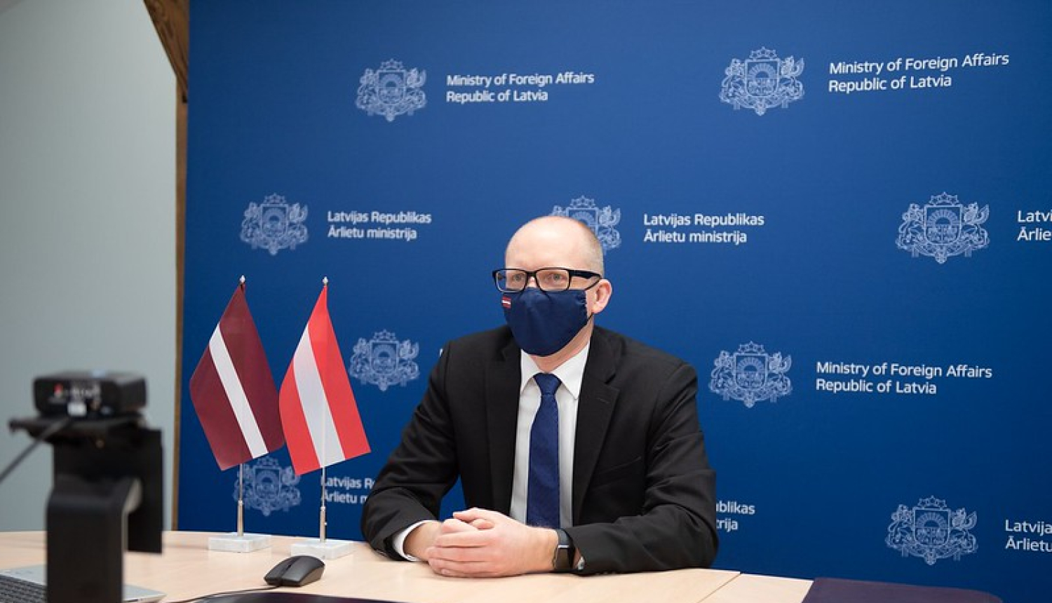 Valsts sekretārs Andris Pelšs tiekas ar jauno Austrijas vēstnieci Latvijā