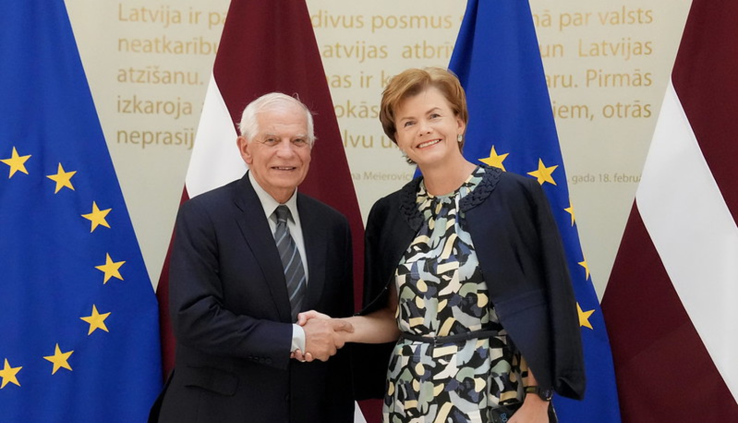 ārlietu ministre B.Braže un ES augstais pārstāvis Ž.Borels