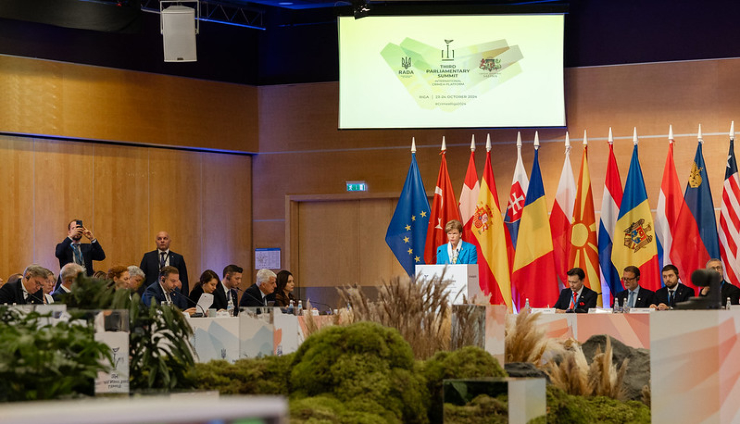 Foreign Minister Baiba Braže at the third Parliamentary Summit of the International Crimea Platform