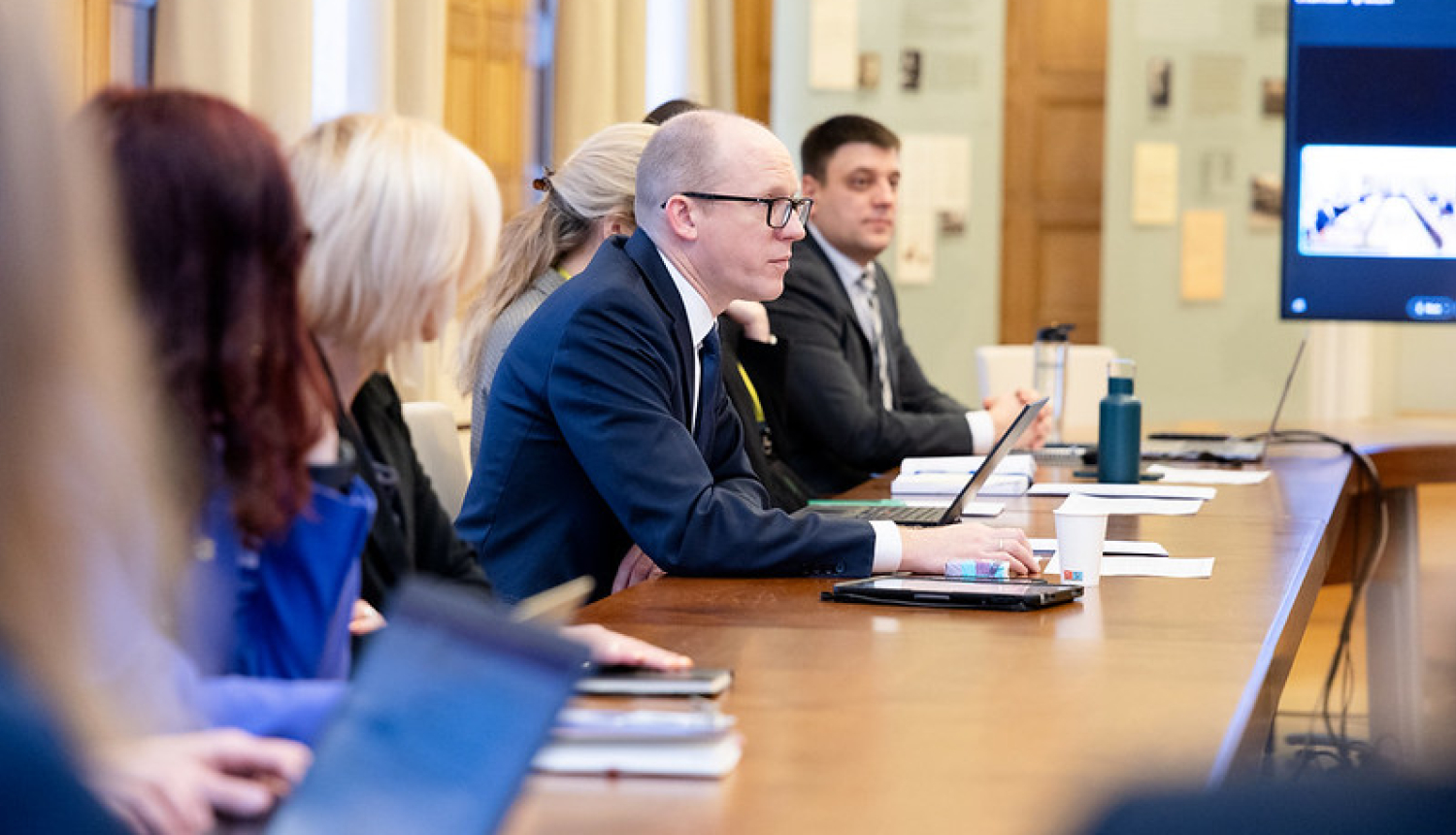 Andris Pelšs uzrunā UNESCO Latvijas ekspertus