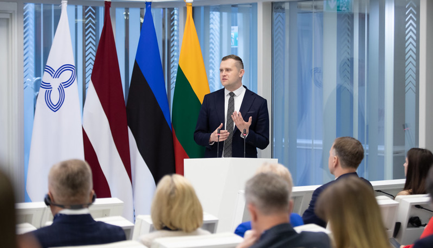 Artjoms Uršuļskis runā Baltijas Asamblejas un Baltijas Ministru padomes ikgadējā starptautiskajā konferencē