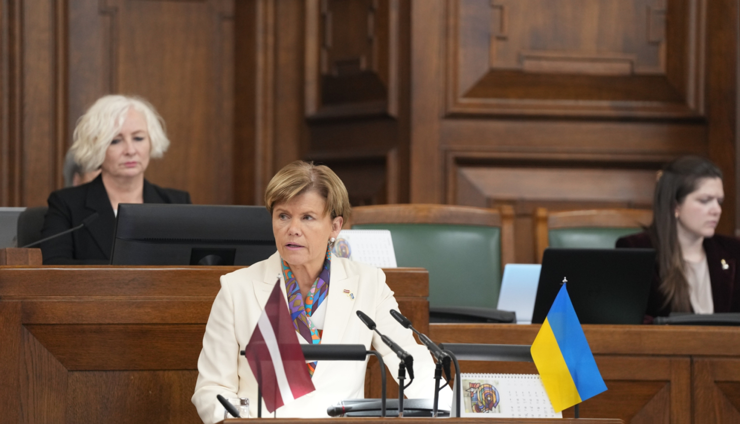 Baiba Braže uzrunā Saeimu