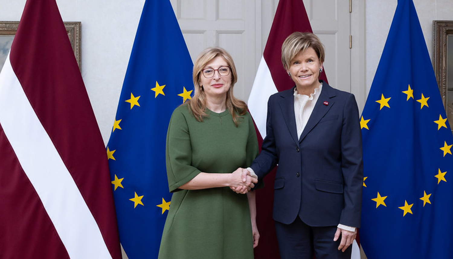 Ārlietu ministre Baiba Braže un Eiropas Komisijas komisāre Jekaterina Zaharieva