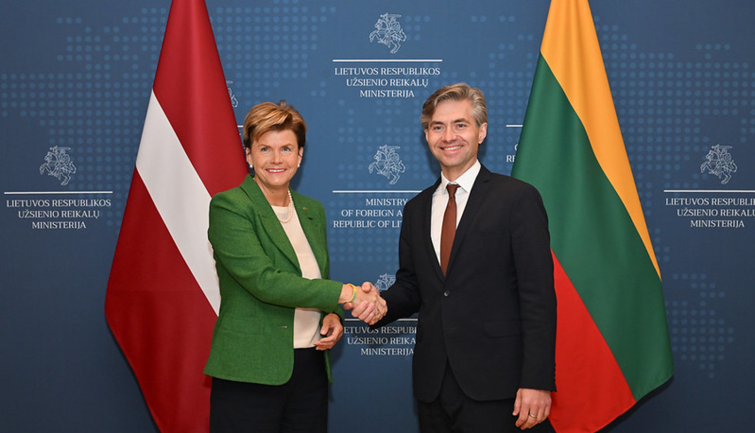 Ārlietu ministre Baiba Braže tiekas ar Lietuvas ārlietu ministru Ķēstuti Budri