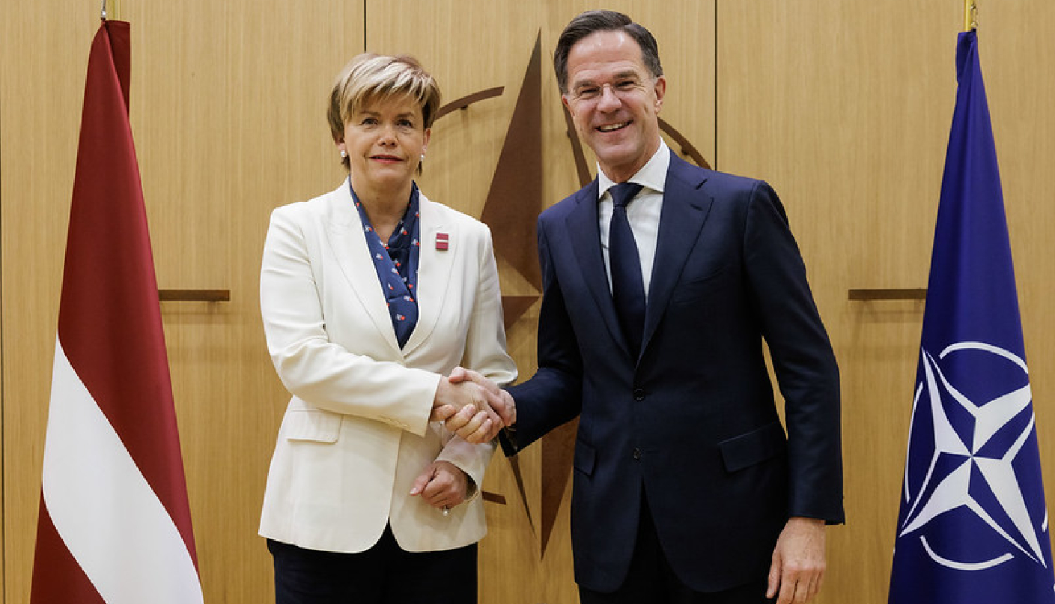Ārlietu ministre Baiba Braže un NATO ģenerālsekretārs Marks Rute