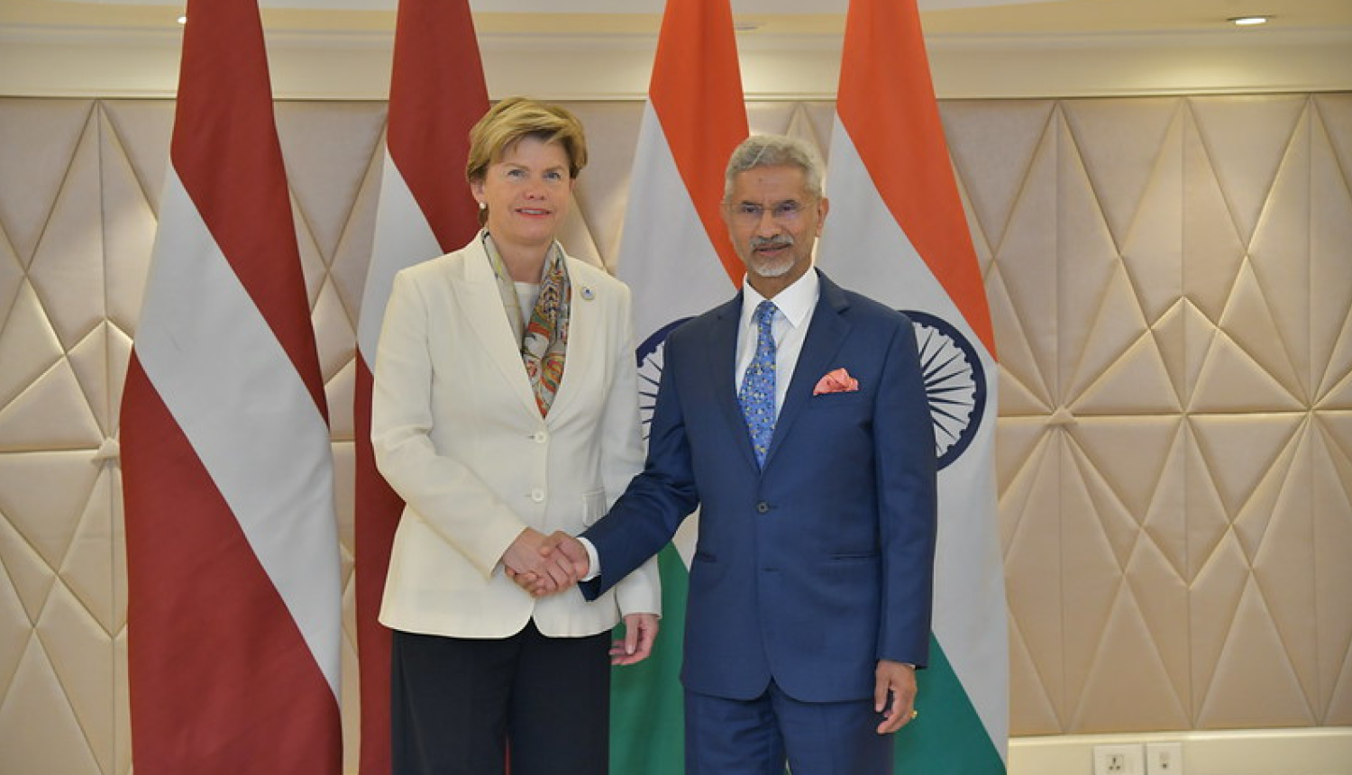 Baiba Braže un Subrahmanyam Jaishankar