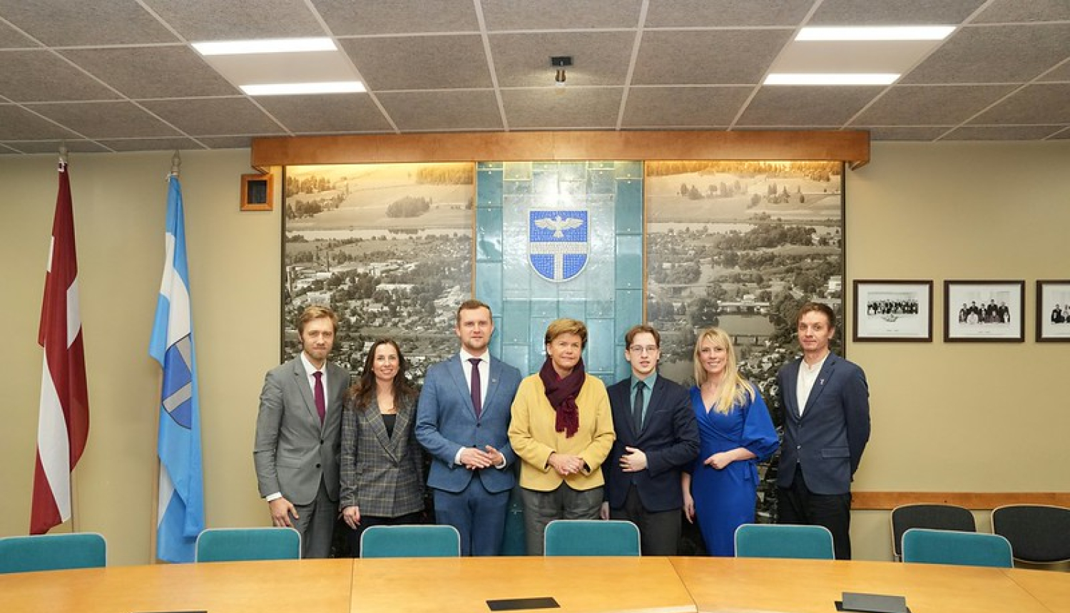 Baibas Bražes tikšanās ar Līvānu novada domes priekšsēdētāju Dāvidu Rubenu dalībnieku kopbilde